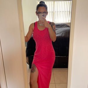 Express pink maxi dress